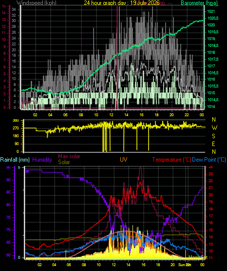 24 Hour Graph for Day 19